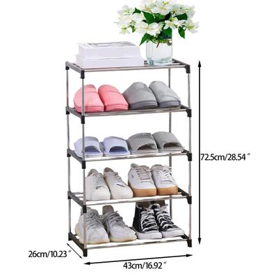 TEMU Shoe Rack, , Narrow Shoe Rack, Small Shoe Rack, Shoes Rack For Up To 10 Pairs Of Shoes, Space-saving Storage, Shoe Cabinet, Good For Entrance/cabinet, Living Room And Image