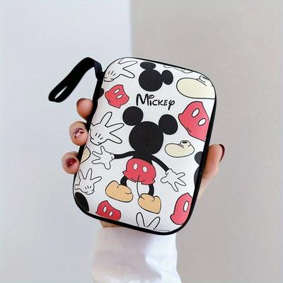 TEMU Portable Eva Storage Box - Winnie Bear Storage Bag, Store Data Cables And Portable Electronics Accessories, , Headphones And , Zipper Small Wallet Image