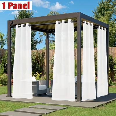 TEMU Bonzer Privacy Patio Curtains - 1 Panel, Weather & Uv Blocking, Grommet Top For , Light Filtering Polyester Fabric, Porch & Garden Decor, , Use, Sun Protection Curtains Image