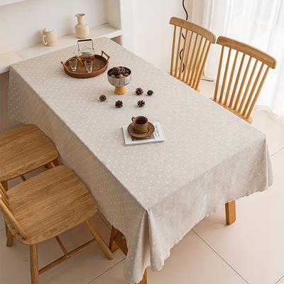 TEMU Pack Of 1, Linen Printed Floral Fabric Rectangular Tablecloth, Suitable For Indoor/outdoor Picnics, Barbecues And As A Dining Table Cover Image