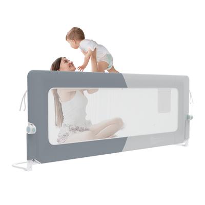 TEMU 72-86cm Height Adjustable Crib Folding Bed Set Children's Bed With Pocket 150cm/180cm/200cm Bed Rail For Baby And Toddler Room Image