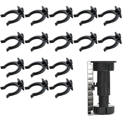 TEMU 16pcs Plastic Kitchen Baseboard Hooks - Secure Hold Clips For Cabinet & Furniture Legs, 29mm Diameter, , Space-saving Design, Cabinet Hardware | Simple Install Clips | Plastic Construction Image