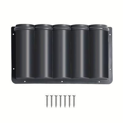 TEMU 5-tube Holder Box For Rv, Van, Workshop & Garage - Pvc Storage Organizer With Silicone Sealant Mastic Caulk Adhesive Tubes, Fit, Black Image
