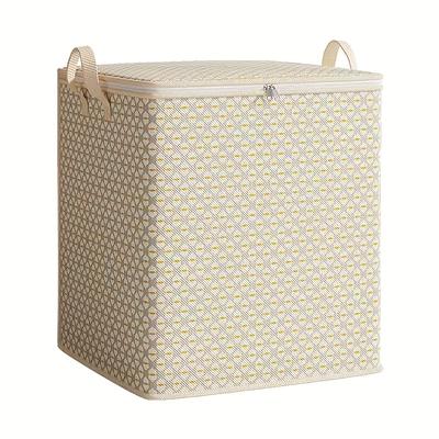 TEMU Extra-large 220-litre Fabric Storage Box For Quilts, Sheets, Clothes, And Underwear - Portable, Lightweight, And Easy To Carry With Zipper Closure And Handles, Underbed Storage Image