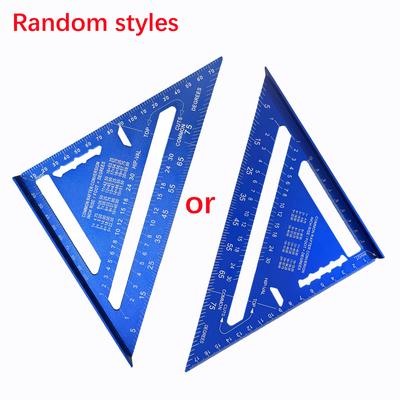 TEMU 7-inch Metric & Imperial Aluminum Profiles - Black Oxidized Triangular Square, 90° & 45° , , Durable, Measurement & Marking - No Battery Needed, Industrial Quality, Metal Wall Art Image