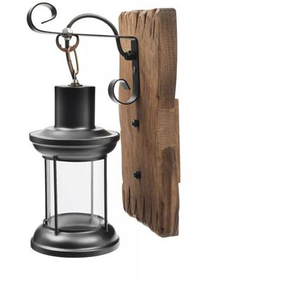 Retro Industriell Garten Wandlampe Vintage Holz Wandleuchte Wand Licht 220V Image