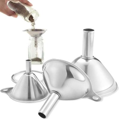 Sollbry Edelstahl-Trichter, 3 Stück, Mini-Edelstahl-Trichter, Edelstahl-Küchentrichter mit Griffen, Image