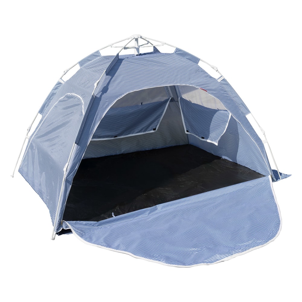 Tenda da spiaggia pieghevole poliestere blu 145x205x120cm