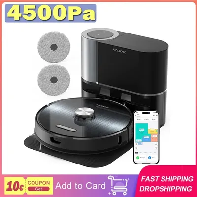 Pro scenic M9 Roboter Staubsauger Laser Navigation 45kpa Saug Dual Rotation Mops Teppich Erkennung Image