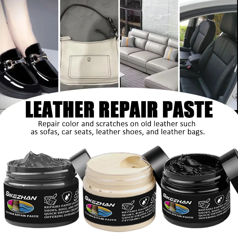 Auto Leder Reparatur Kit Flüssige Haut Recoloring Balm Keine Wärme Reparatur Werkzeug Auto Sitz Löcher Kratzer Risse Risse Restaurierung Set Schuhe Image
