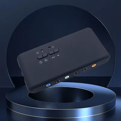 USB externe Stereo-Soundkarte 8-Kanal-Dac-Ausgang USB-Audio-Adapter mit 2 Mikrofon köpfen Image