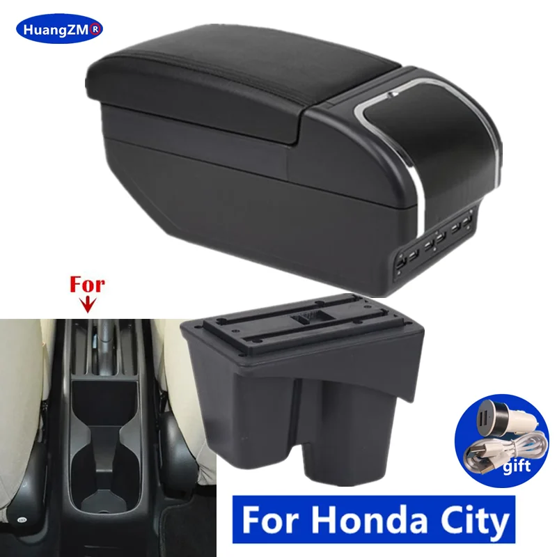 Für Honda City Armlehne Box Für Honda Neue Stadt Auto Armlehne box Lagerung box Innen Gewidmet Retrofit Auto Zubehör Image