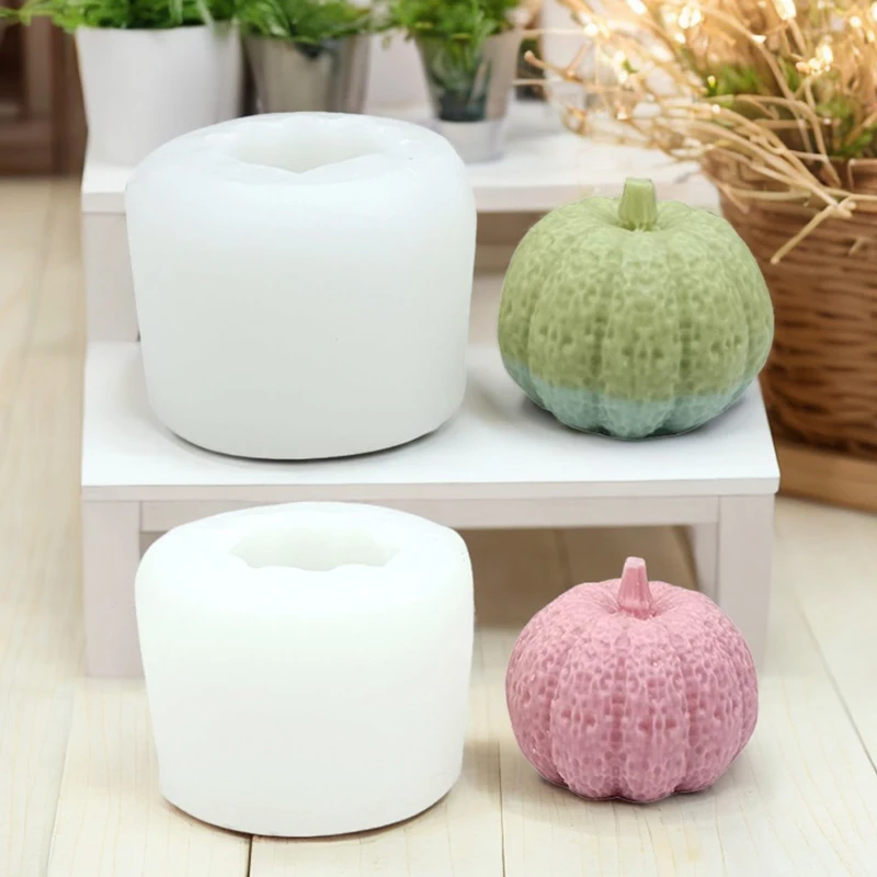 Eine DIY Backkerze Duft Silikonform Kürbisgröße Gips Ornament Form Image