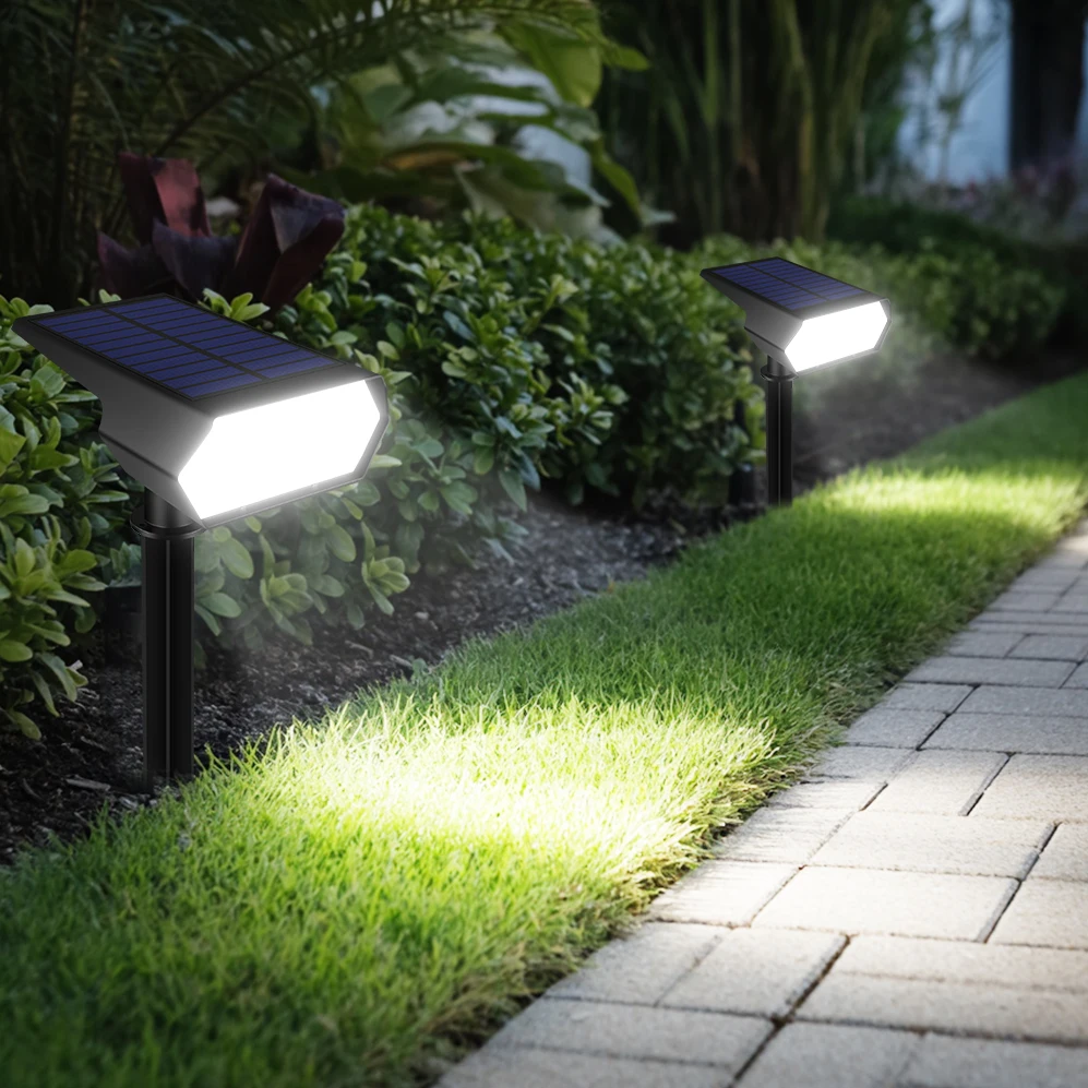 Superhelle Wasserdichte Solar-Wegeleuchten mit WW/RGB-LED, Straßen- und Landschaftsstrahler, Bodenleuchte für Garten und Rasen im Freien
