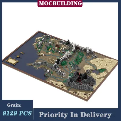 MOC UCS Serie Erdkarte Modell Baustein Montage Mittlerer Bildung Film Sammlung Spielzeug Geschenke Image