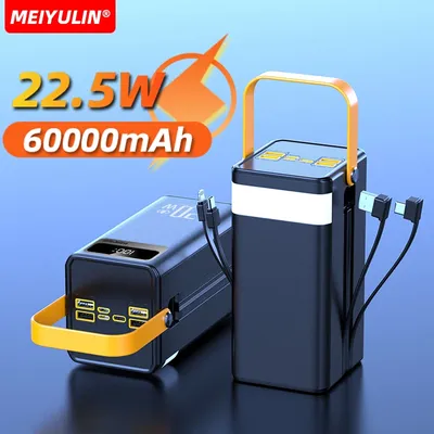 60000 mAh Power Bank Tragbare USB C PD20W Schnelle Lade Große Kapazität Universal Externe Ersatz Image