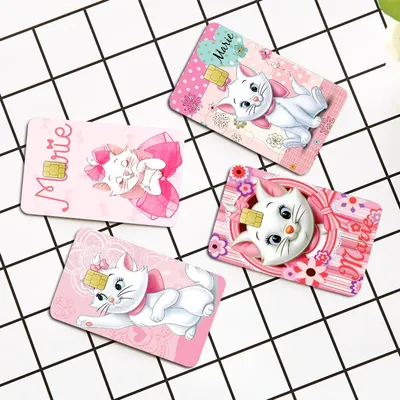 Aristocats Marie Katze Diy Kredit Debit Karte Aufkleber Party Aufkleber Dekoration Wasserdicht Kleine Chip Karte Haut Aufkleber Image