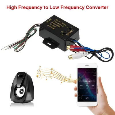 Low-Level-Konverter-Adapter, 12–24 V, Car-Audio-RCA-Konverter, 40 W, hoch auf niedrigem Level, Image