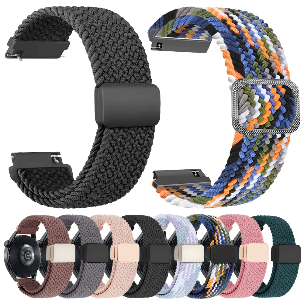 20 mm 22 mm geflochtenes Armband für TicWatch Pro 3 Ultra Nylon Loop Uhrenarmband GPS/LTE für Ticwatch GTX S2 E2 E3 GTH/GTW Sportarmband Image