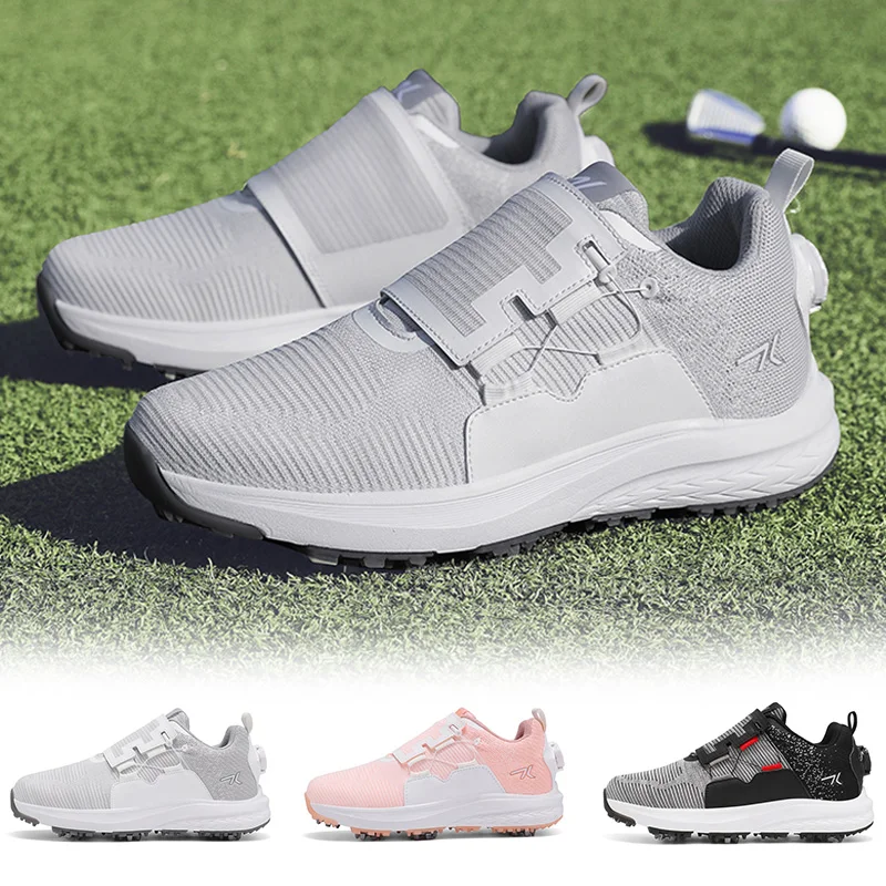 Unisex-Golf-Trainingsschuhe, wasserdicht, lässig, atmungsaktiv, rutschfest, ohne Spikes, Ballschuhe für Männer und Frauen, Jugend-Golfschuhe Image