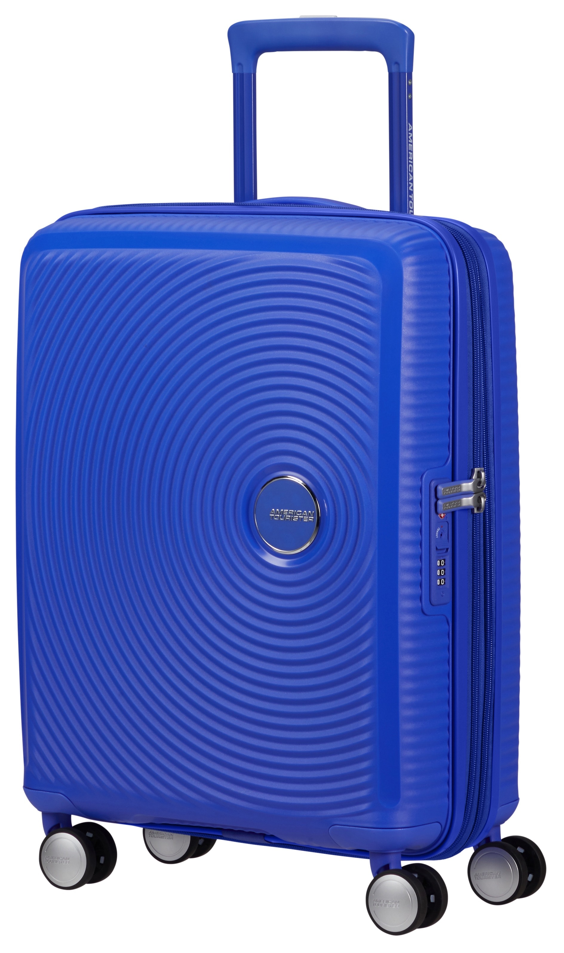 Hartschalen-Trolley AMERICAN TOURISTER "SOUNDBOX, in verschiedenen Farben und Größen", Gr. B/H/T: 40 x 55 x 20 35,5, blau (cobalt blau), Polypropylen, unifarben, Koffer, Reisekoffer Trolley Aufgabegepäck TSA-Zahlenschloss Volumenerweiterung Image
