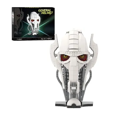 710PCS MOC Raum Krieg General Grievous Helm Bausteine Samurai Helm Modell Ziegel Montieren Spielzeug Image