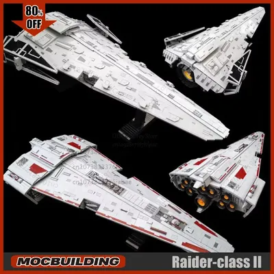 Neue Star Plan Raider-klasse II Moc Corvette Bausteine UCS Starfighter Interstellar Raumschiff DIY Image