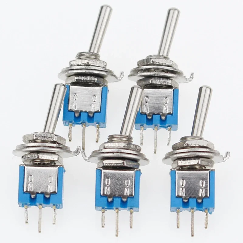 5/10 Stück Kippschalter SMTS-102 3 Fuß 2 Wippschalter Getriebe SMTS 102 Kippschalter Image