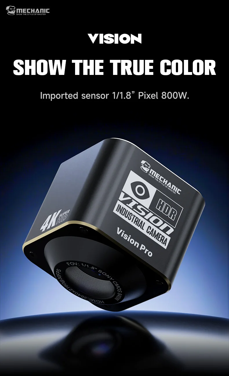 Mechanic Vision Pro IMX678 Sony Sensor Mikroskop Kamera 4K 2K HDMI USB Typ-C C MOUNT Industrie Kamera Labor Telefon Chip Reparatur Image