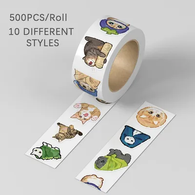 500PCS süße Katze Aufkleber für Kinder wasserdicht Cartoon Kawaii Aufkleber Sammelalbum Umschlag Image