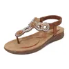 Plus Größe 36-42 Schuhe für Frauen Sommer Strass Bequeme Slip auf Plattform Sandalen Strand Schuhe Casual Alias de Mujer