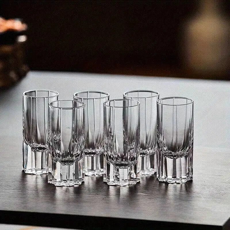 30 ml Kristall-Schnapsglas, Whisky-Tequila-Gläser, Heimbar, elegantes Geschenkset für Hochzeiten, Partys und Bourbon-Verkostung, Schnapsbecher Image