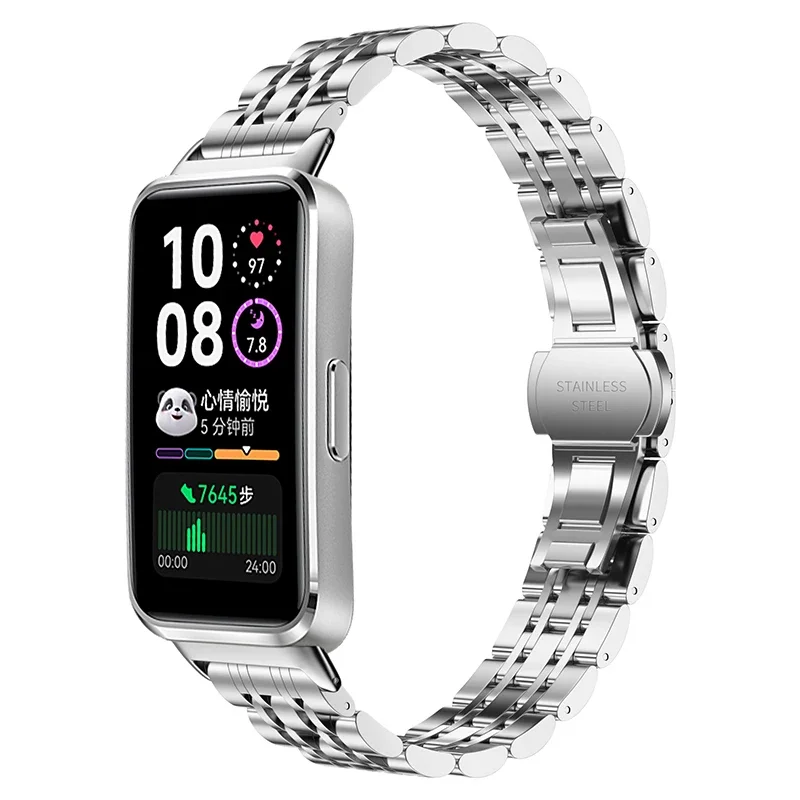 Metallarmband für Huawei Band 10 9 8 Smart Watch Edelstahl Armband Armband für Huawei Band 10 Band 9 Band 8 Gürtel Zubehör Image