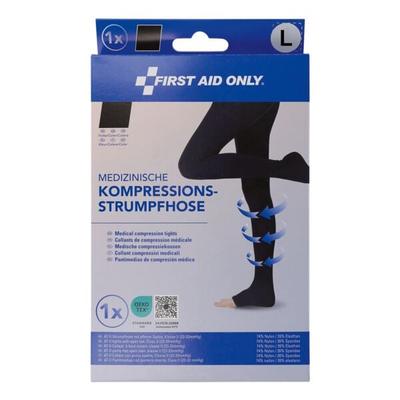 First Aid Only Kompressions-Strumpfhose Zehen offen Größe L Image