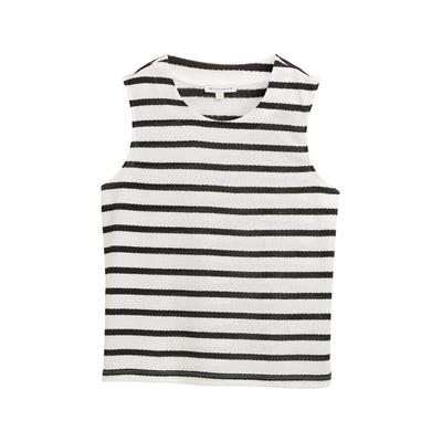 TOM TAILOR Damen Stricktop mit Rundhalsausschnitt, schwarz, Gemustert, Gr. XL Image