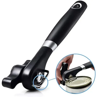 Safe Cut Can Opener, Smooth Edge Can Opener handheld, Food Grade Stainless Steel Cutting Can Opener