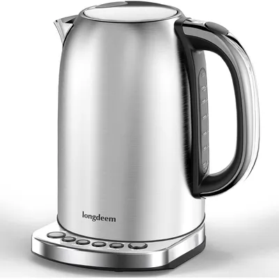 Temp Control Electric Tea Kettle, 1.7L Stainless Steel Water Boiler & Heater, Fast Boiling 1500