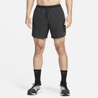 Nike Stride Men's Dri-FIT 18cm (approx.) Brief-Lined Running Shorts - Black - Polyester