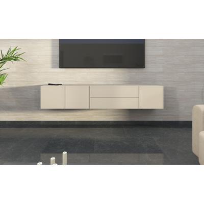 Lowboard BORCHARDT MÖBEL "Sophia", beige (kaschmir), B:190cm H:35cm T:35cm, Spanplatte, Sideboards, Breite 190 cm, stehend und hängend montierbar Image