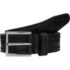 Ledergürtel TOMMY HILFIGER "HUDSON EMBOSS LEATHER 3.0", Damen, Gr. 110, schwarz, Rindsleder, unifarben, casual, Gürtel, Größenverstellbar