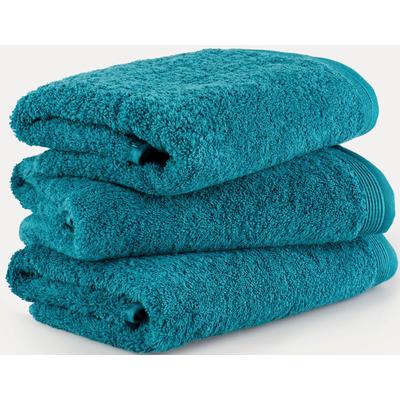 Handtuch MÖVE "Superwuschel", blau (lagoon), B:50cm L:100cm, Walkfrottee, Baumwolle, Handtücher (Packung), Handtuch mit Bordüre, 100% Premium Cotton Baumwolle, einfarbig, weich Image
