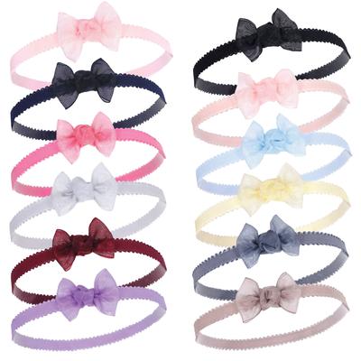 Hudson Baby Infant Girl Headbands 12pk, Navy, 0-24 Months - Navy