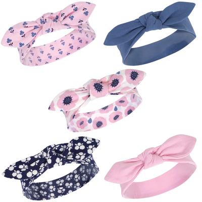 Touched by Nature Baby Girl Organic Cotton Headbands 5pk, Blossoms, 0-24 Months - Blossoms