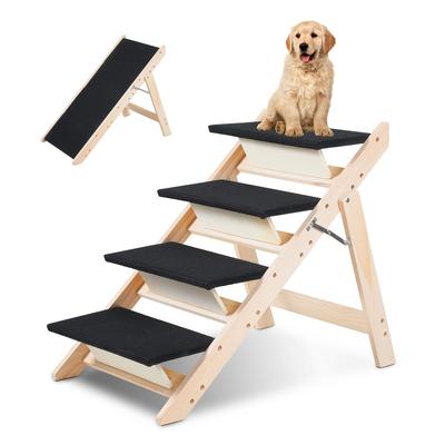 TEMU Dog Steps Dog Ramp 2 In 1 Pet Stairs Dog Staircase Anti-slip, Pet Steps Aid For Sofa Bed, Dog Ladder Image