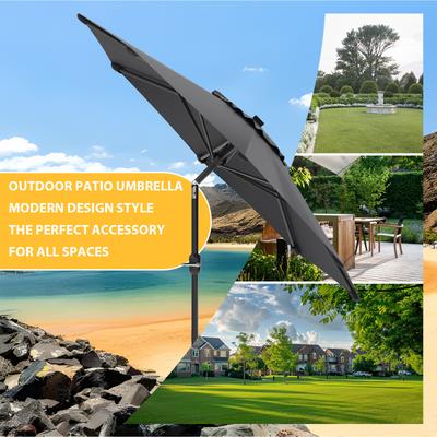 TEMU Soontrans 300cm Parasol Sun Umbrella Balcony Umbrella 40°+ Adjustable Crank Market Umbrella Terrace Umbrella Garden Umbrella Image