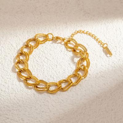 TEMU Elegant Luxury Stainless Steel Chain Bracelet - Versatile Gift For Women, Day, Weddings & Parties, Day Gift|elegant Accessory|durable Bracelet Image