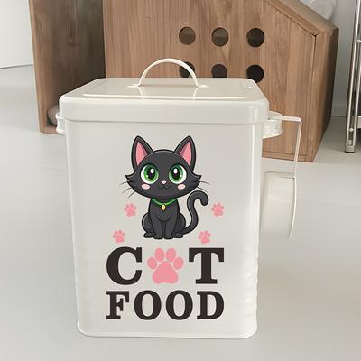 TEMU A Cat Wall Sticker, Black Pattern Adhesive Wall Decal, Suitable For Kitchen, Bedroom, Living Room, And Hallway Wall Decoration. Image