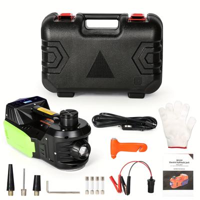TEMU 4in 1 Car Jack Kit 12v 5t Electric Car Jack Stand, Car Lift Floor Jack, Car Hydraulic Jack For Sedans Suv Car Lift Floor Hydraulic Jack Image