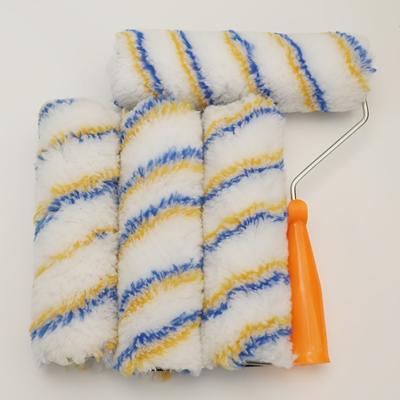 TEMU 4pcs Set Of 8-inch Paint Roller Covers, Paint Rollers, Roller Brushes, House Decoration Supplies, Paint Roller Cover Sets For Easy Wall Painting Image