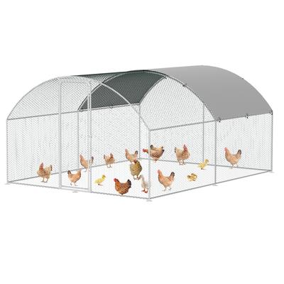 TEMU Chicken Coop 3x2x2m/3x4x2m Weatherproof Chicken Coop With Galvanized And Pe Roof – Large Poultry Cage For Chickens, Ducks, And Rabbits – Secure And Comfortable Animal Enclosure Image
